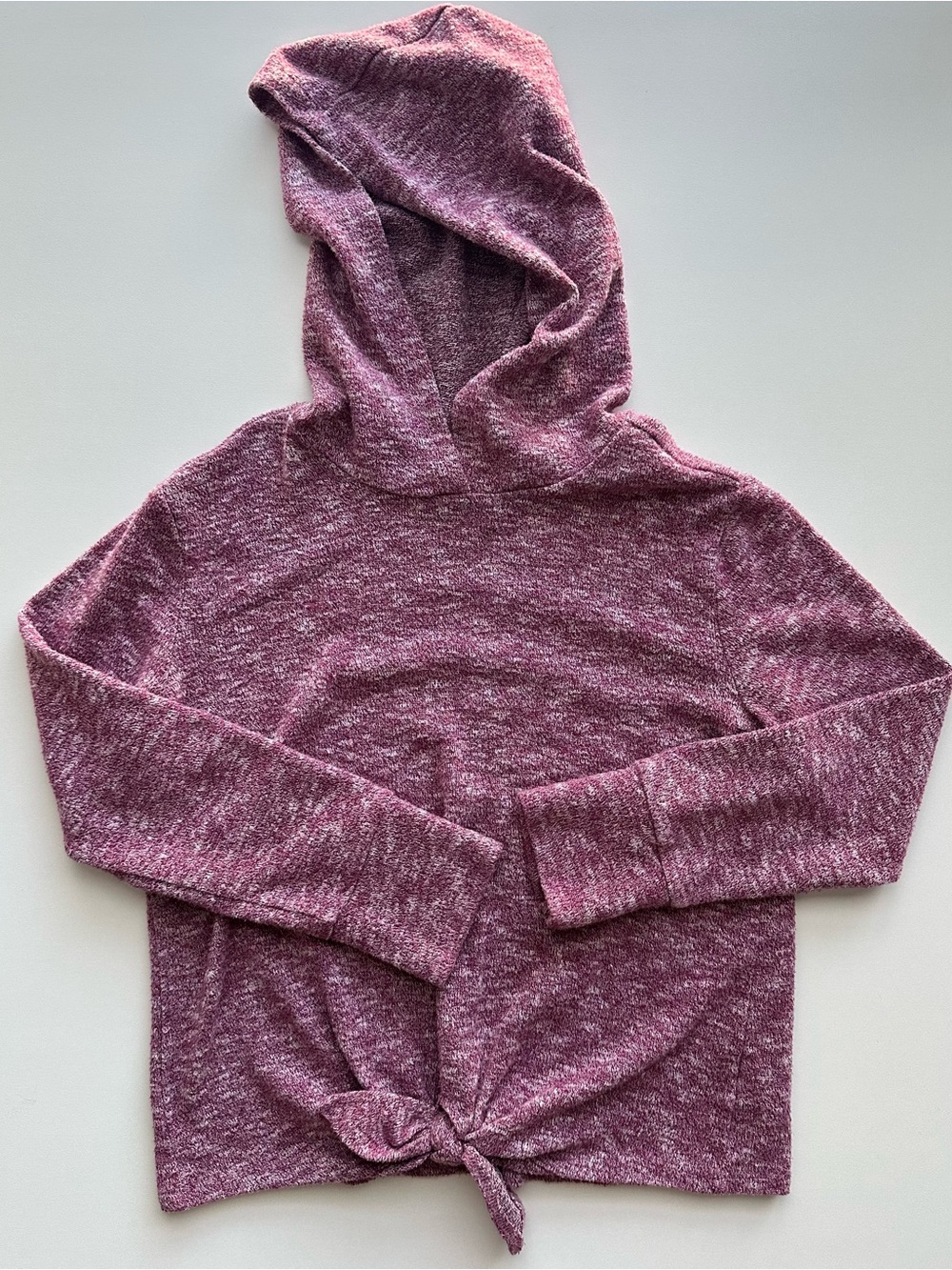 Girl’s Old Navy Hooded Tie-Front Pullover Sweater